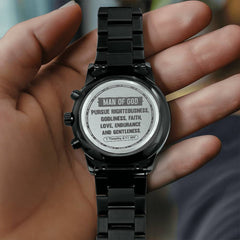 Man of God Men's Watch – Christian Gift for Dad, Grandpa or Brotherd
