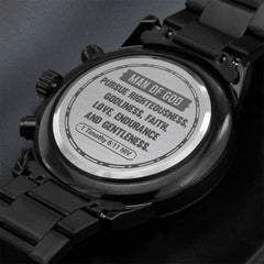 Man of God Men's Watch – Christian Gift for Dad, Grandpa or Brotherd