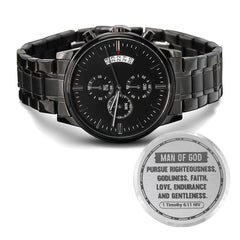 Man of God Men's Watch – Christian Gift for Dad, Grandpa or Brotherd